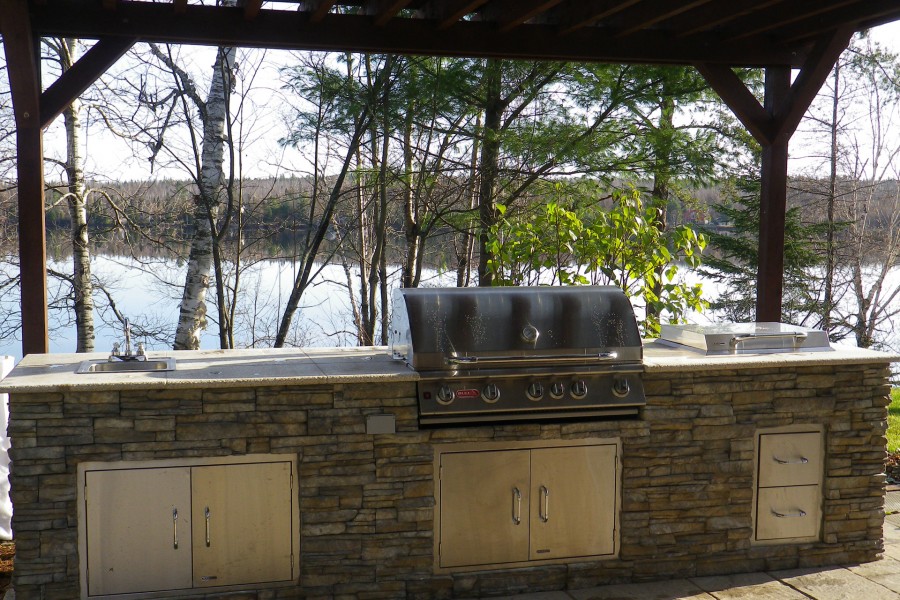 Cuisiner vue sur le lac
