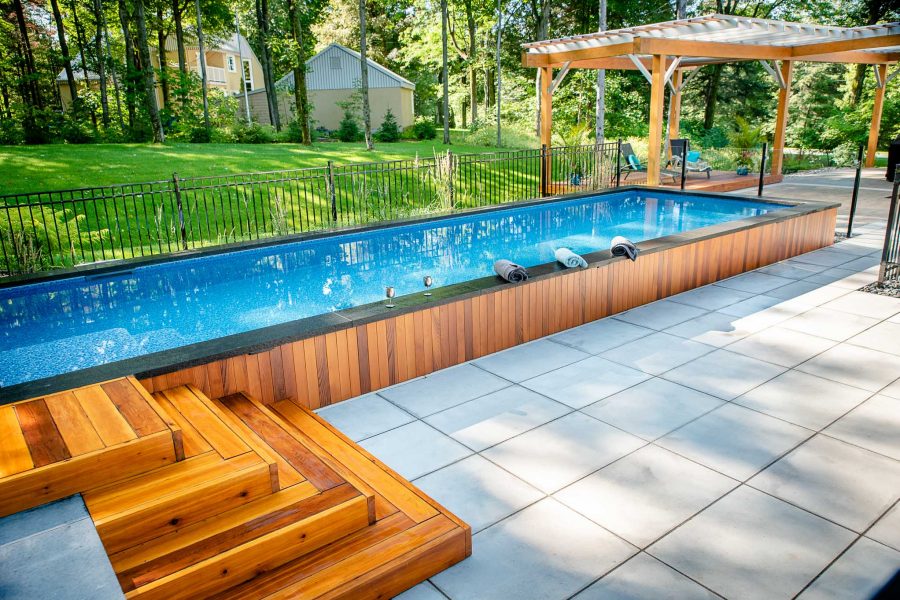 La piscine semi-creusée